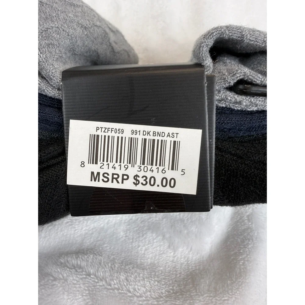 Perry Ellis Portfolio Mens 5 Pack Dress Socks Black Grey Navy Blue New Sz 7-12
